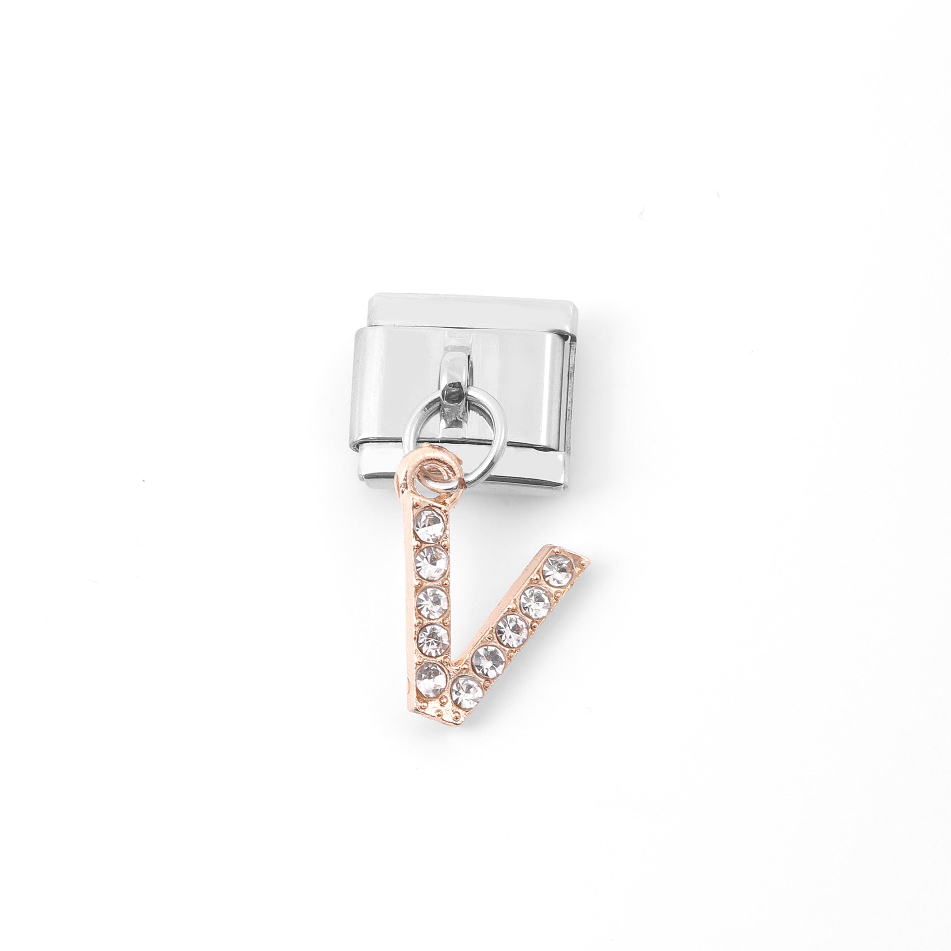 Wholesale Italian Charm Bracelet Stainless Steel Pendant Letter Module Charms